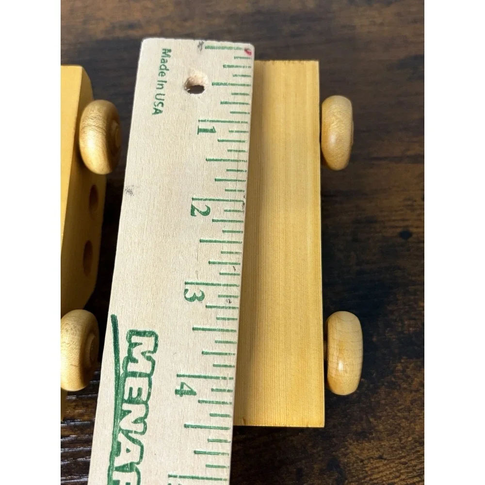 Lot Of 4 Handmade Wooden Toy Trucks Light‎ Brown 031326-09 To 12